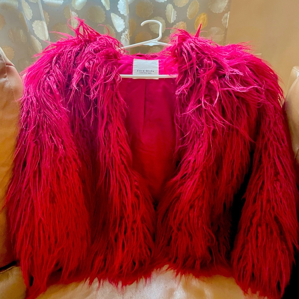 Zara Girl Faux Fur Jacket